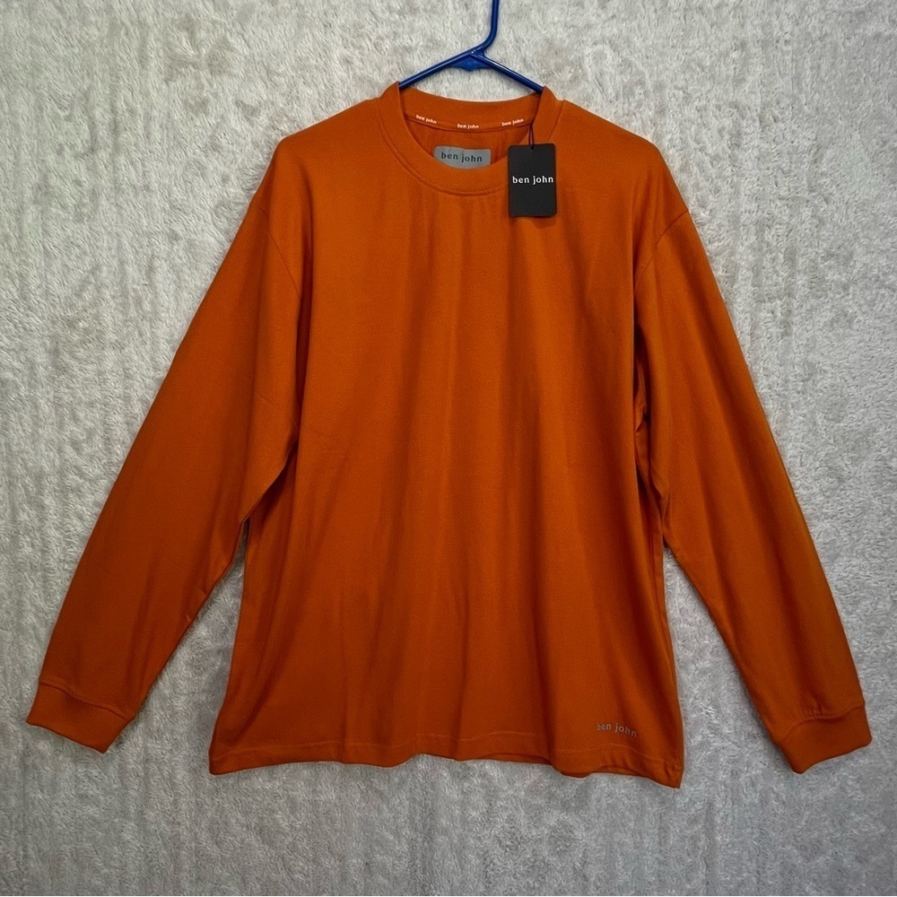 NWT Ben John Long Sleeve Heavy Knit Work Shirt Sz XL Autumn Brown